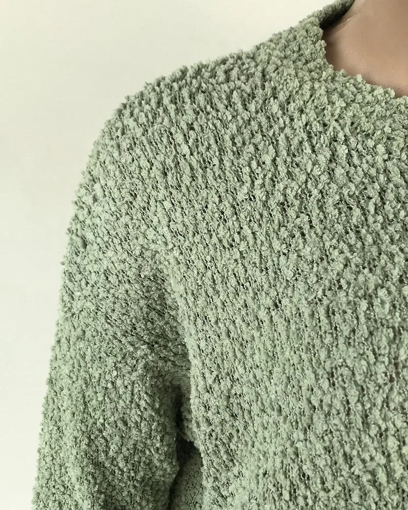 LOGAMI Водолазка с длинным рукавом женский флисовый пуловер Новое поступление осень зима свитер неравномерной длины джемпер