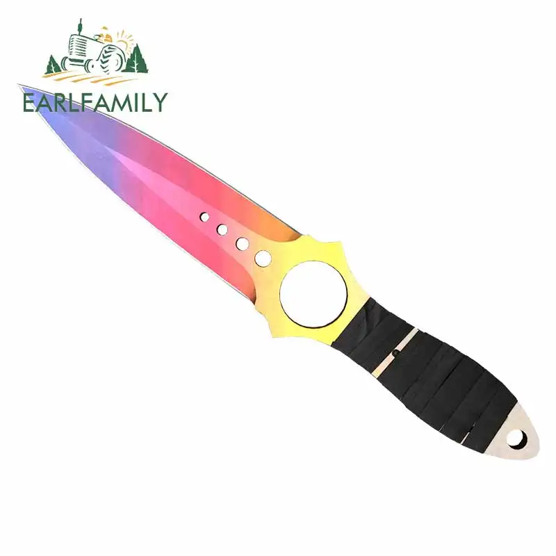 EARLFAMILY 13 см x 8,8 см для CSGO кожа выцветает череп кинжал Camper наклейки для автомобиля DIY Водонепроницаемая личность креативная наклейка для автомобиля|Наклейки на автомобиль| | АлиЭкспресс