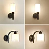 Modern Simple Led Wall Lamp Black Nordic Glass Bedside Lamp Classic Loft Iron Sconce Wall Lights Corridor Home AC90-260V ► Photo 2/6