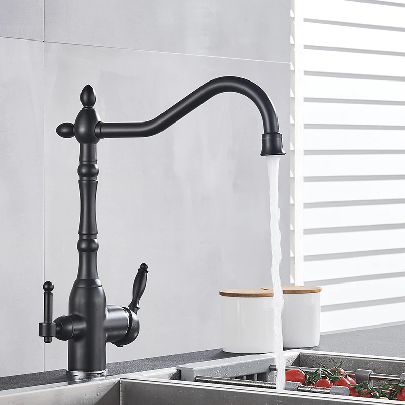 Kitchen Sink Faucet Purify Faucet 360 Degree Rotation Hot and Cold Water Mixer Taps Purification Taps Deck Installation Faucet modern kitchen sink Kitchen Fixtures