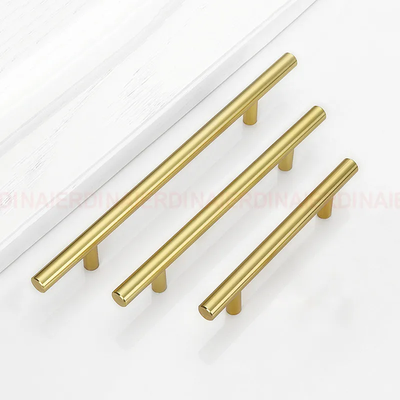 barra móveis lidar com ouro escovado punho