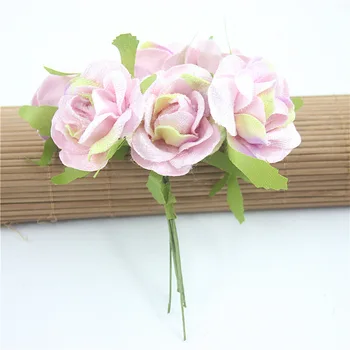 DIY simulation flowers photo props fake wool cloth flower wreath tire materials rose a bouquet of flowers 6