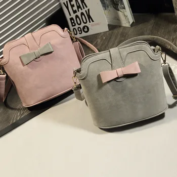 

Scrub Bucket Bag 2020 Spring and Summer New Bow Shoulder Crossover Shoulder Bag/Hand Bag Small Bag Shaped Women Bag