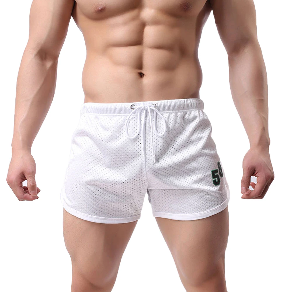 White Шорты для бодибилдинга, плотные шорты для подъема, 4 цвета, S/XL/XXL, альпинистский фитнес-центр, Спорт на открытом воздухе - Цвет: White