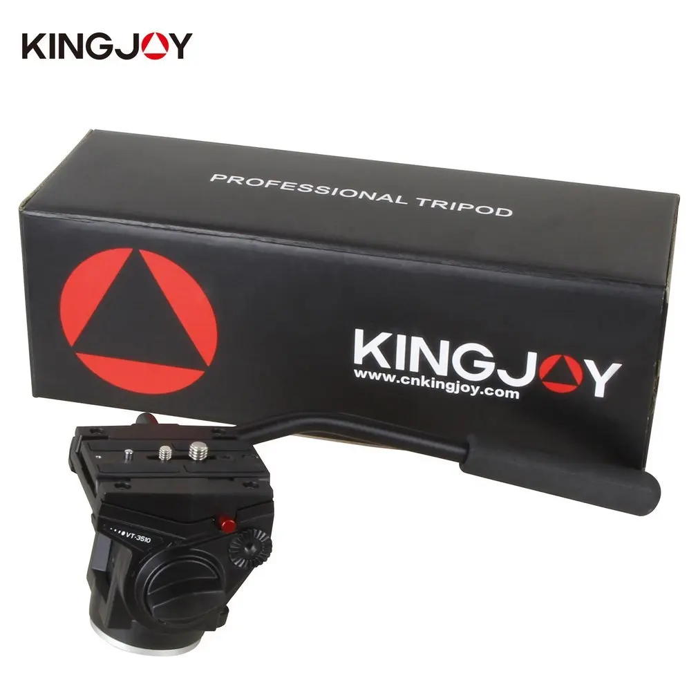 

Kingjoy Aluminum Alloy Camera Fluid Damping Head For SLR Camera Tripod Stand With UNC 1/4" 3/8" Camera Thread