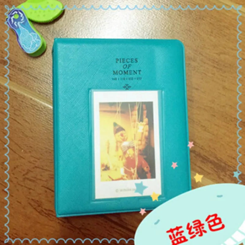 blue green Пленка для Instax Mini 8 фотоальбом кусочки монет мульти-Цвет 3 дюймов Мини Винтаж альбом для фотоаппарата Instax Фото хранения Чехол Скрап Бумага - Цвет: blue green
