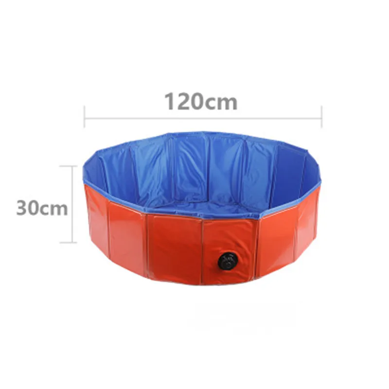 red 120x30 Портативный детский игровой забор, бассейн ПВХ, плавательный бассейн для животных, собак, кошек, ванна для купания, ванны для рыбалки, пруд, складной бассейн для домашних животных - Цвет: red 120x30