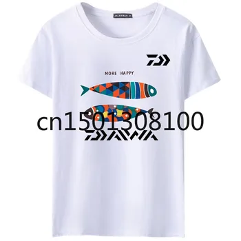 

Daiwa Fishing T-Shirts Jersey Short-sleeve Cotton Fishermen Angling Carp Trout Bass Lure Anti-UV Quick Dry Breathable Clothing