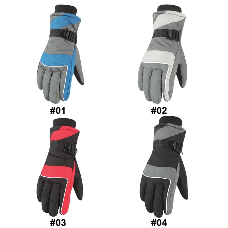 Unisex Winter Waterproof Ski Gloves Cotton Warm Gloves Motorcycle Riding Thermal Windproof Gloves