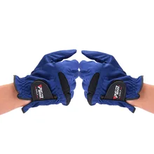 Синий микрофибра ткань дышащие нескользящие перчатки для гольфа правая левая рука прочные