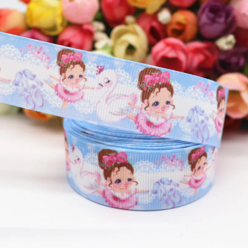 5 ярдов 1 ''25 мм девушки печатные корсажные ленты для волос луки DIY материалы ручной работы Y19100902