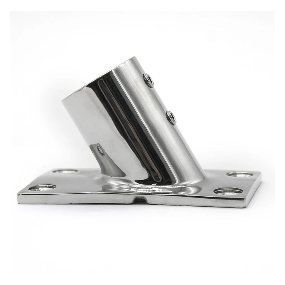 

Boat Hand Rail Fitting-60 Degree 7/8 inch Rectangular Base-Marine 316 Stainless Steel usd by boats/awning