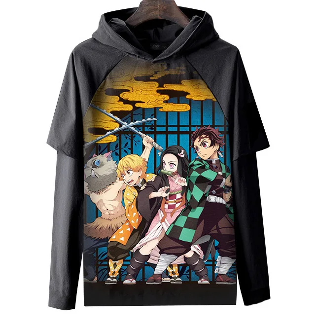 Толстовка Demon Slayer, толстовка с капюшоном, модная популярная осенняя и зимняя одежда - Цвет: 3