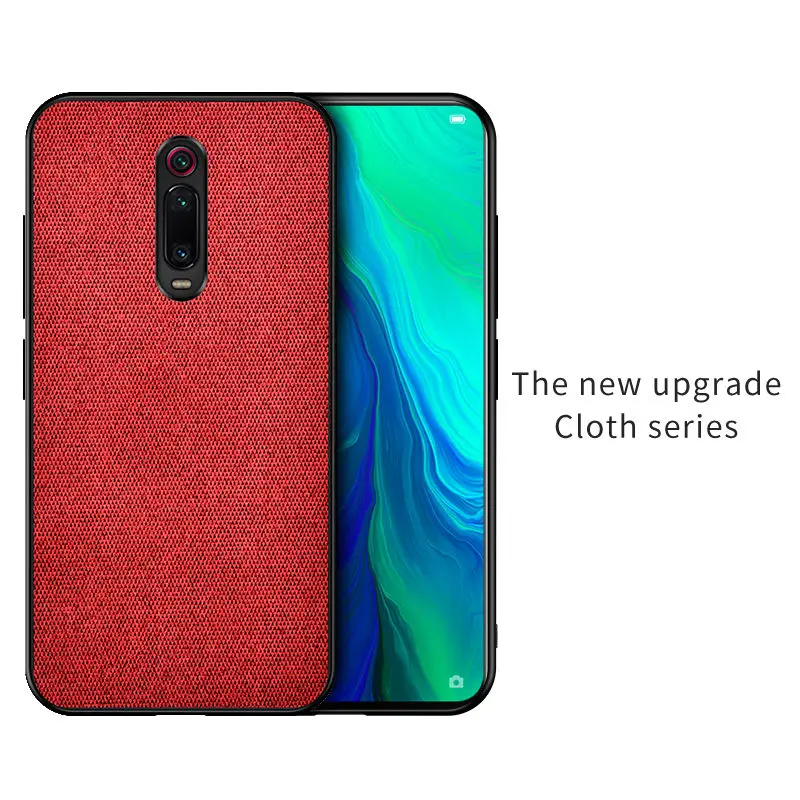 Роскошный хлопковый тканевый чехол для Xiaomi mi 9 T Pro mi 9t 9 T тонкий мягкий край ткань тонкая задняя крышка Xiaomi mi 9t чехол Xiaomi mi 9 T чехол s - Цвет: Red
