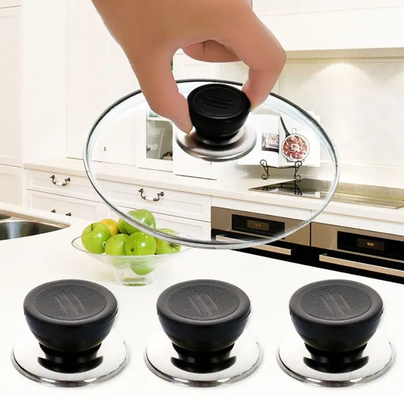 

2PCS Universal Replacement Cooker Pot Lid Cover Knob Handle Kitchen Cookware Pan Pot Parts Handgrip Lid Knob Cap