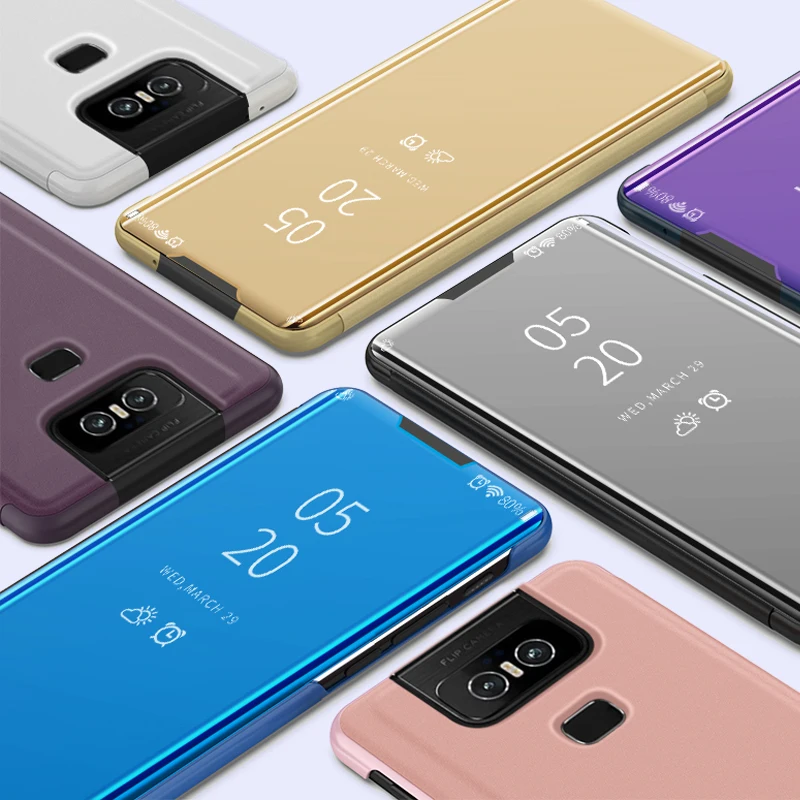 Зеркальный чехол Thouport для Asus Zenfone 6 ZS630KL, флип-чехол s для Asus 6z Zenfone 6, чехол, защита в виде книги