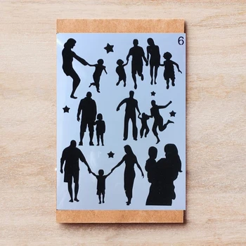 

A4 29*21cm Family Parent Children Mom DIY Layering Stencils Wall Painting Scrapbook Coloring Embossing Album Decorative Template