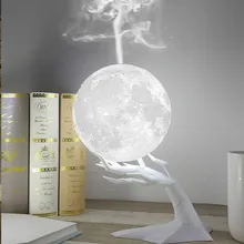 880ML Ultrasonic Moon Air Humidifier Aroma Essential Oil Diffuser with LED Night Lamp USB Mist Maker Humidificador