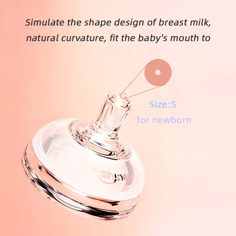 80ml Wide Mouth Baby Bottles, Anti-Flatulence, Feeding Bottle Easy To Clean, Light and Compact, Suitable for Babies