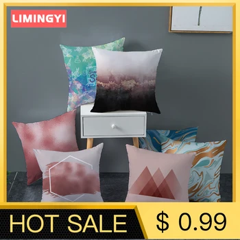 

LIMINGYI Gold Printing Sofa Square Pillowcase Home Pillow Car Cushion Cover Geometric Cover Cojines Decorativos Para Sofa ZT058