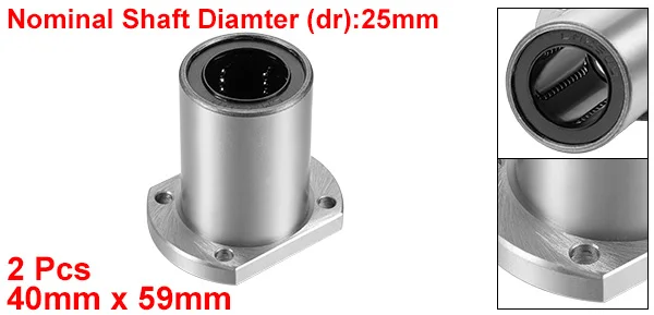 Uxcell LMH6UU-LMH30UU с двумя боковыми вырезанными фланцами линейные шариковые подшипники 6 мм-30 мм Диаметр отверстия 12 мм-45 мм диаметр 19 мм-123 мм длина для ЧПУ