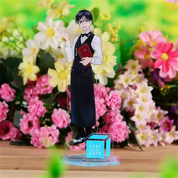 Красный Японское аниме YURI! На льду Katsuki Виктор Никифоров Косплэй акриловый стол подставка фигурный модельный декоративная пластина подарки на Рождество - Цвет: Красный