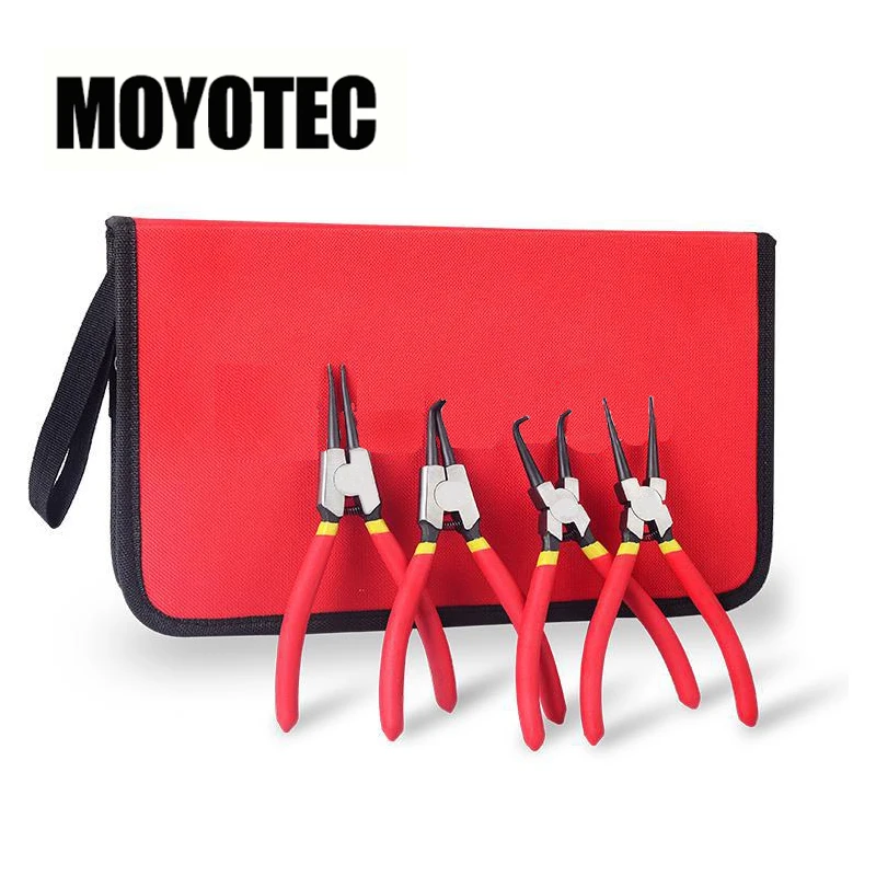 

MOYOTEC 7 " 4PCS Retaining Ring Pliers/Circlip Pliers/Snap Ring Pliers Home Crimp Tool Disassembly Circlip Pliers Set