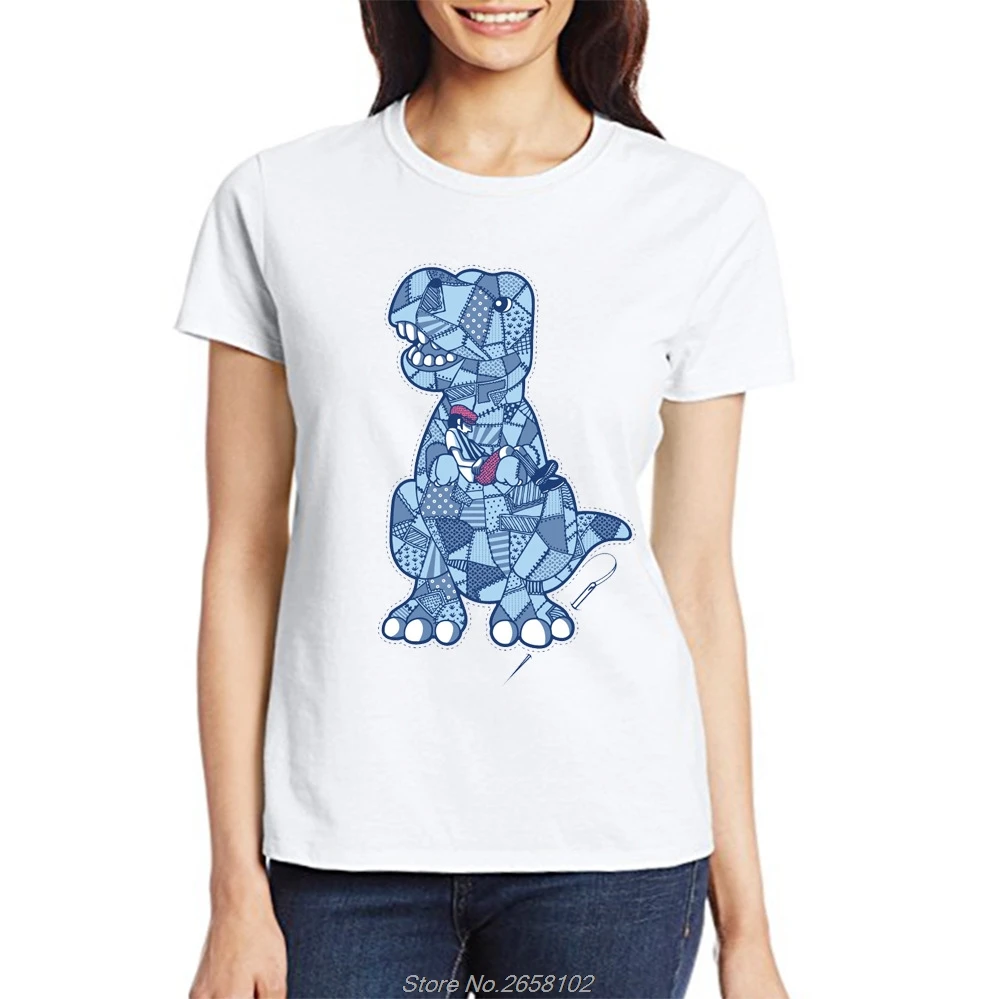 

Women's Patchwork Dinosaur Print T-Shirt Women Summer Modal Animal T Shirt Hipster Tees Harajuku