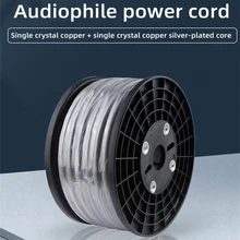 

Audio Speaker AC Power Cable Hifi 5N Single Crystal Copper Silver Plated Shielded Upgrade Power Cord High Quality CD Amplifier