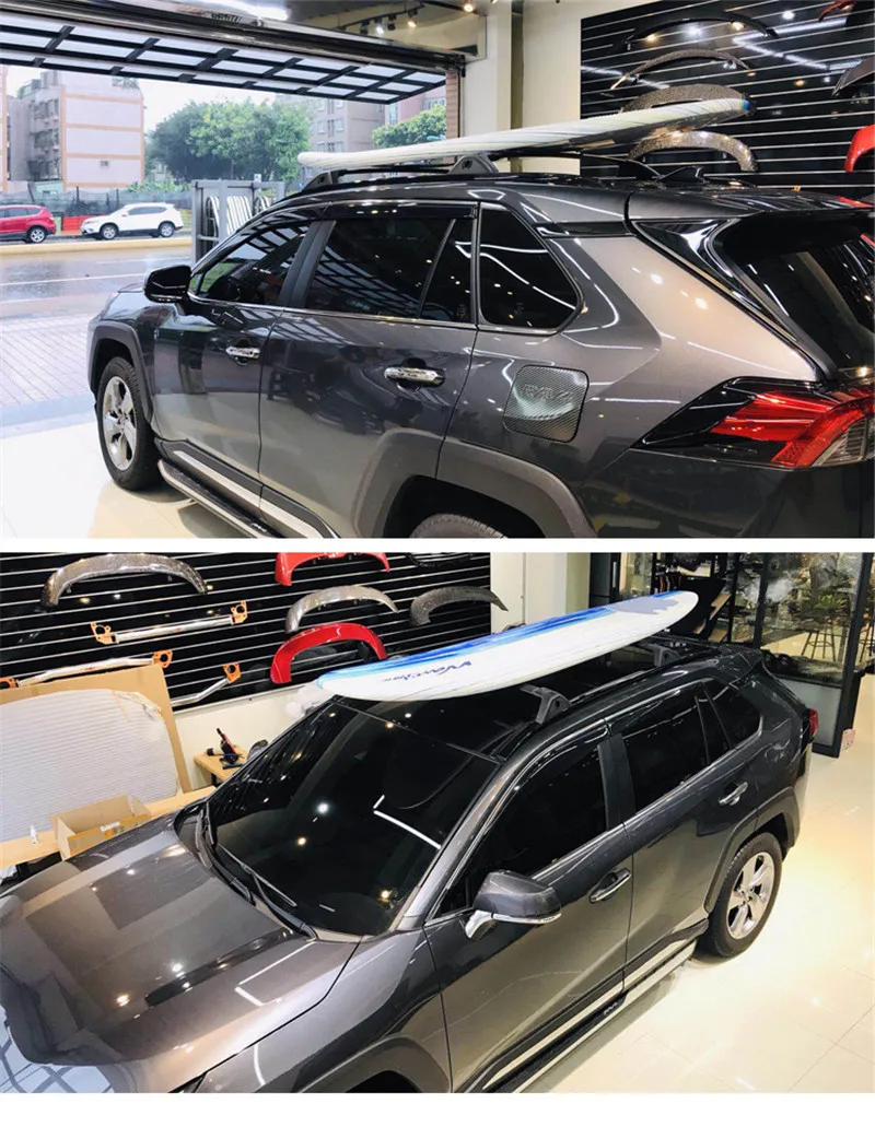 Горизонтальная крыша рельса поперечная для Toyota RAV4 алюминиевый сплав Новое поступление горизонтальная крыша стойки бар поперечный