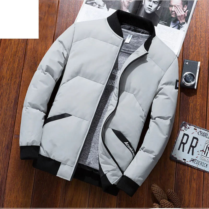 Fashion Men's Down Jackets White Duck Hig Quality Warm Business Winter Clothing Casual Coat Male Parka Overcoat Gray Black Navy