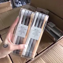 Новые микро-Взрывные Модели бамбуковая зубная щетка из древесного угля японская простая маленькая головка сплошной Цвет Мягкая зубная щетка Четыре упаковки