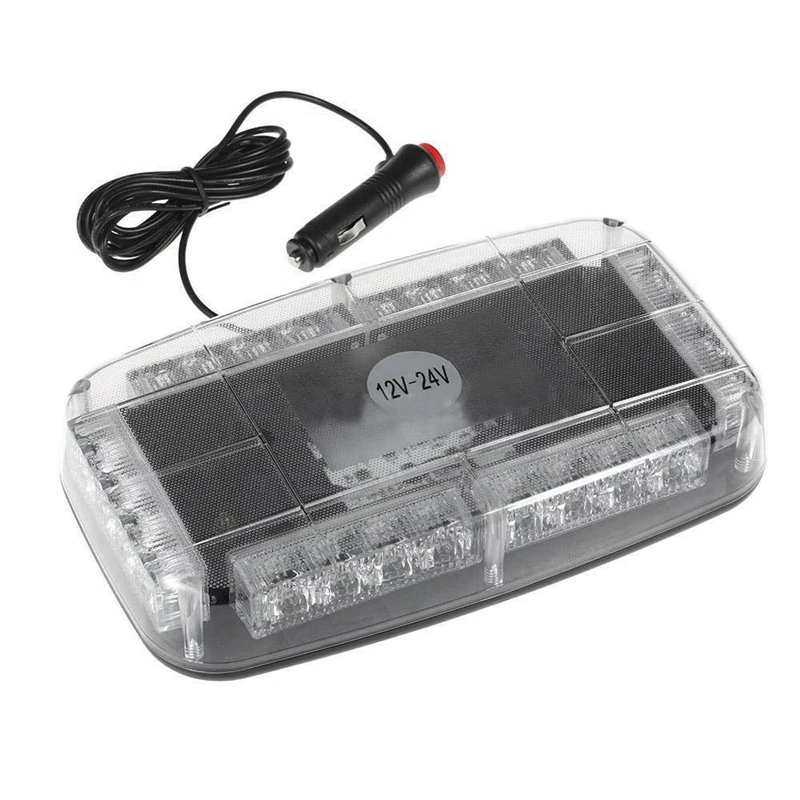 

Car Roof Strobe Light 24 Led Flashing Emergency Warning Light Lamp Police Car Fire Truck Roof Flashlight Beacon Dc12V-24V