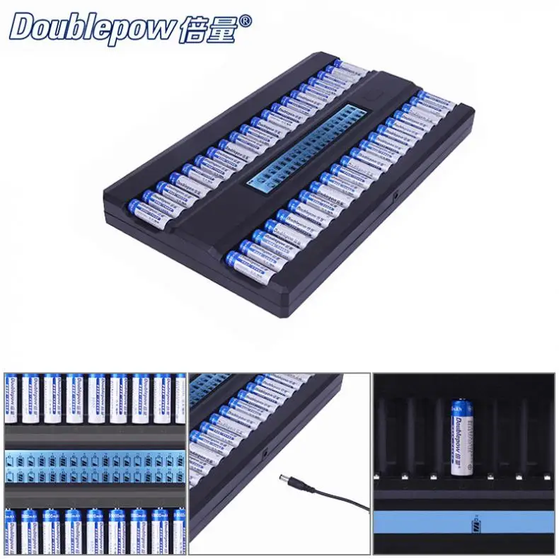 40 Slots Intelligent Fast Charger with LCD Display and Built-In IC Protection for KTV Dedicated Microphone
