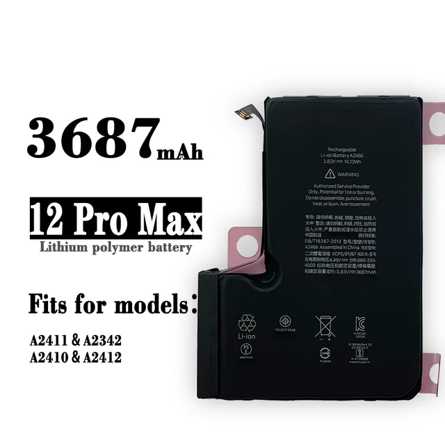 Batería iPhone 12 Pro Max (3687mAh)