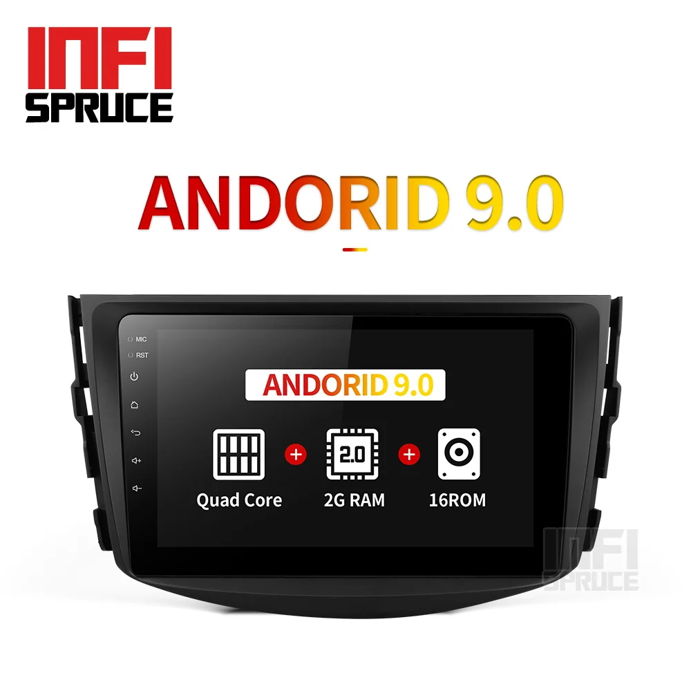 Sale Car DVD Player for toyota rav4 2007 2008 2009 2010 2011 Car GPS 4-core Android 9.0 Navigation Multimedia Radio Bluetooth 0