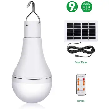 

Outdoor Waterproof Panel Emergency Plastic Bulb Hook Lantern Led Solar Remote Control Light Solar Bulb Lamp