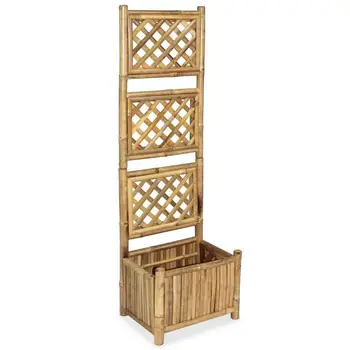 

【USA Warehouse】Garden Planter with Trellis Bamboo 15.7"