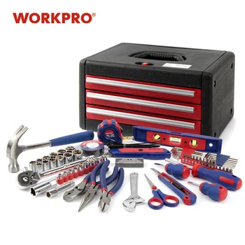 

WORKPRO 125PC Hand Tools Set Box Home Tools Household Tool Case General Tool Kits