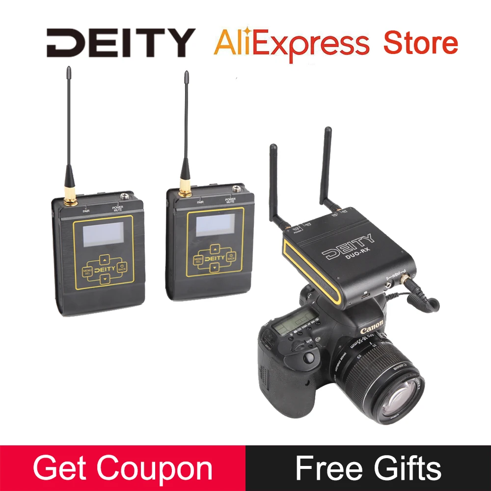 

Deity Connect Wireless Lavalier Microphone 2.4Ghz OLED Display 2200mAh Rechargeable Mic for DSLR Camera Recorder Interview Vlog