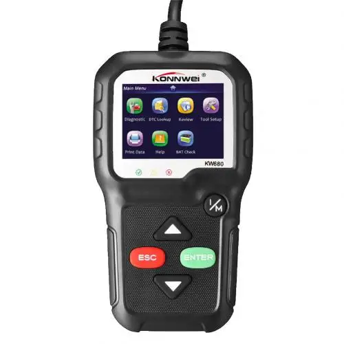 Автомобильный ЖК-экран с подсветкой, OBD-II, протокол, диагностический сканер, считыватель кодов неисправностей, EOBD, инструмент сканирования, поддержка - Цвет: Черный