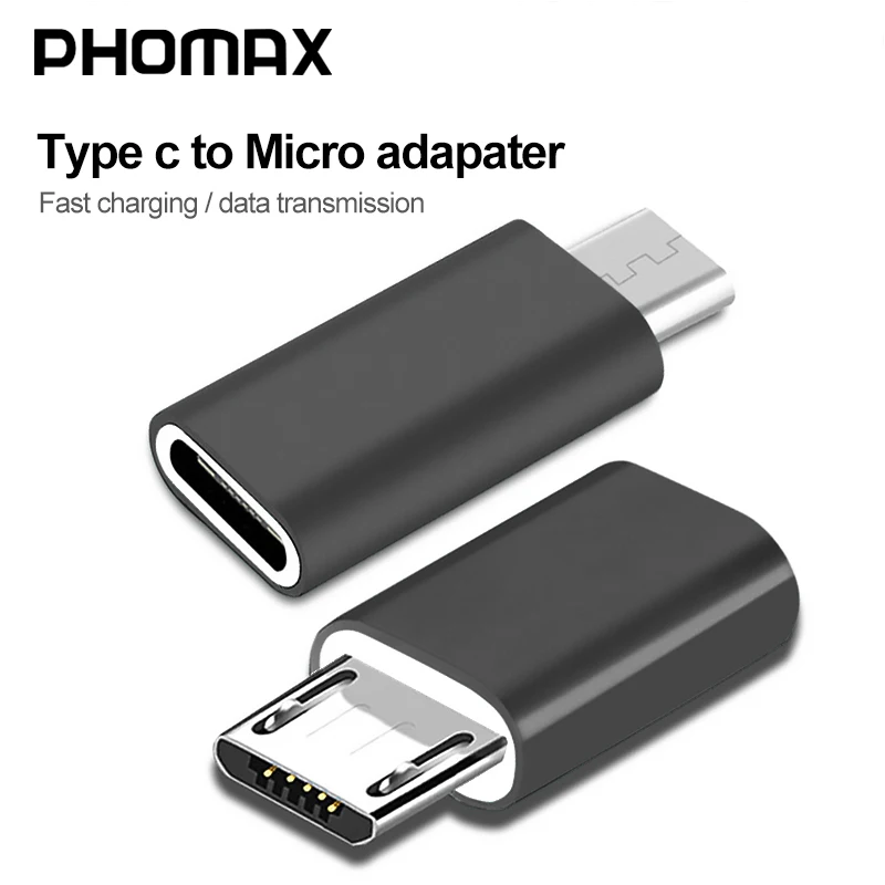 

PHOMAX Tipe C a Micro Jack De Carga De Divisor Transmission De Data adapter for Huawei Xiaomi Type C Usb Adapter De Carga