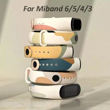 

Silicone Strap For Xiaomi Band 5 MiBand 6 5 4 3 Colorful Wristband Replacement Bracelet For Xiaomi Mi Band 6 5 4 Cartoon Strap
