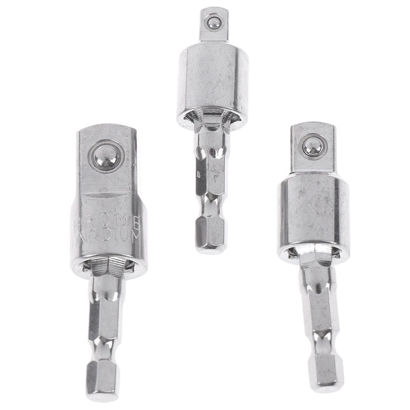 

360 Degree 1/2 1/4 3/8 Wind Batch Electric Wrench Hex Handle To Square Head Sleeve Conversion Tool Connecting Rod