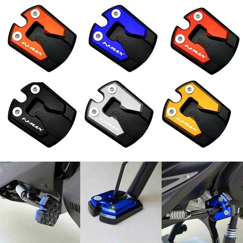 Motorcycle Side Stand FOR YAMAHA NMAX N-MAX 155 125 NMAX155 NMAX125 2015-2019 Kickstand Plate Extension Support Foot Pad Base | Автомобили