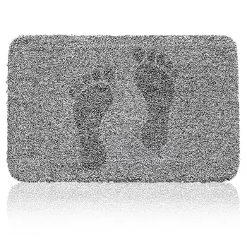 

Pet Paw Clean Mat Anti-slip Fleece Doormat with Wide Scope of Application Simplicity Solid Color Kitchen Door Floor Carpet