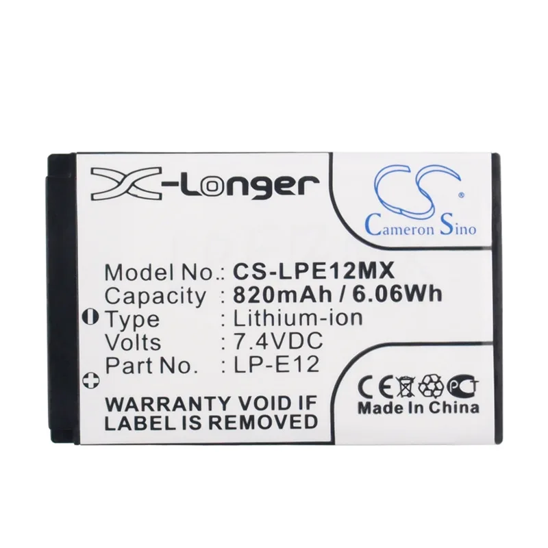 CameronSino for CANON EOS 100D EOS M EOS M2 EOS M Rebel SL1 Digital LP ...