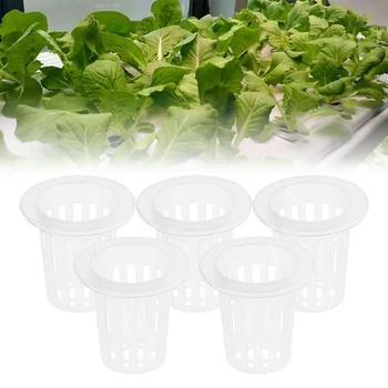 

100pc Vegetable Net Pots Useful Slotted Mesh For Hydroponics Planting Cup Basket Rattan Seagrass Belly Garden Flower Pot Plante