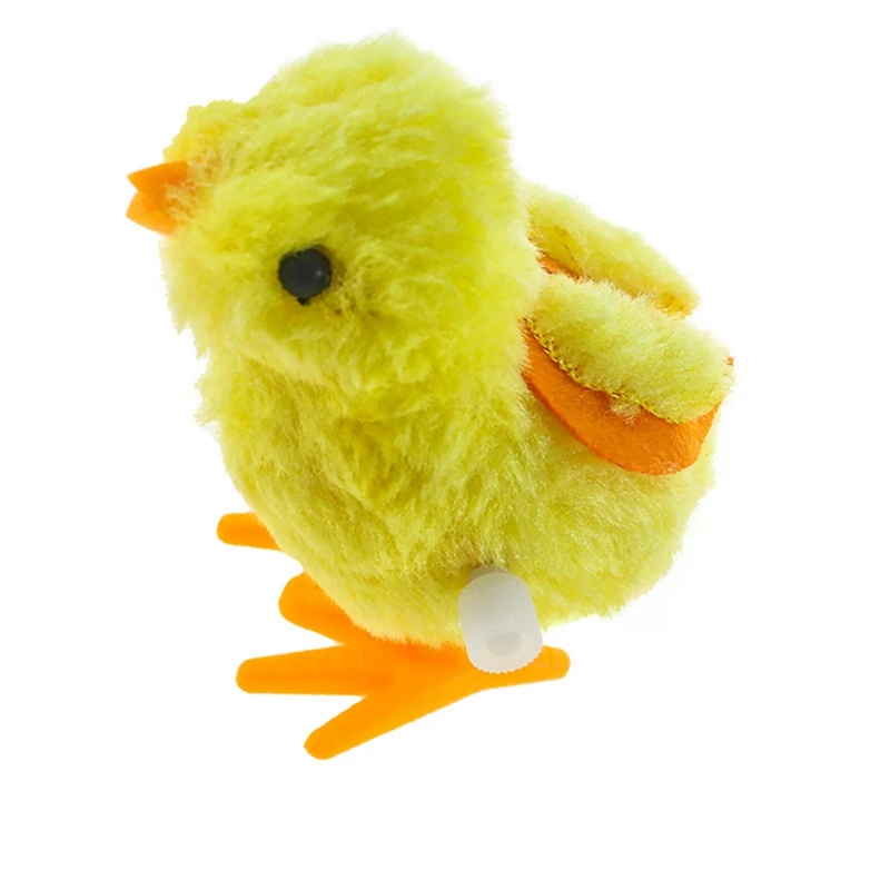 

8cm Simulation Clockwork Chicken Toys Little Yellow Chicken With Wings Fun Kids Cute Early Educational Plush Animal Toys Gifts