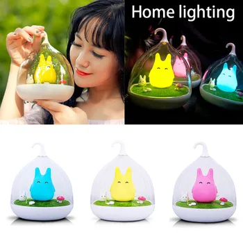 

1pc Vintage LED Nightlight Lamp Touch Sensor Cute Light Home Decor Bedroom Soft light Nightlight USB Cable H5